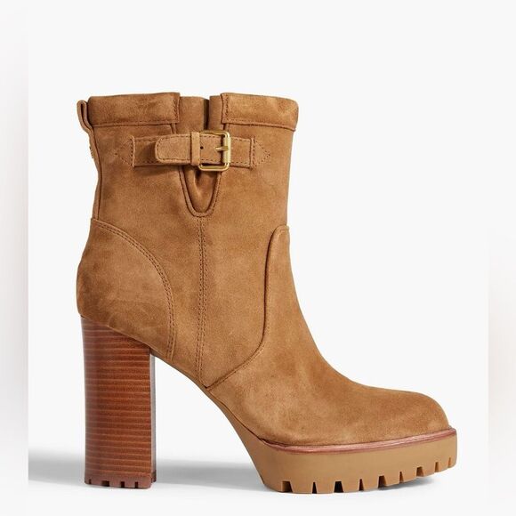 Veronica Beard Hannigan Suede Platform Boots in Hazelwood, New, Size 11 - Picture 2 of 15